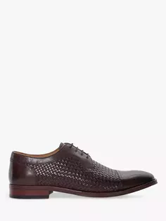 Оксфорды Dune Stimuli Leather Woven Toecap, коричневый
