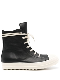 Rick Owens высокие кеды на молнии, черный