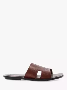 Сандалии Dune Initially Leather Flat, цвет tan/leather