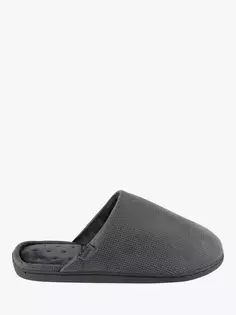 Тапочки totes Isotoner Mens Square Pattern Smart Mule, серый