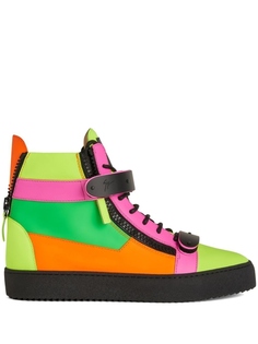 Giuseppe Zanotti высокие кроссовки Coby в стиле колор-блок, разноцветный