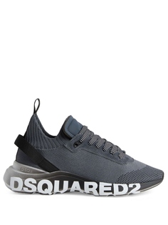 Dsquared2 logo-print low-top sneakers, серый