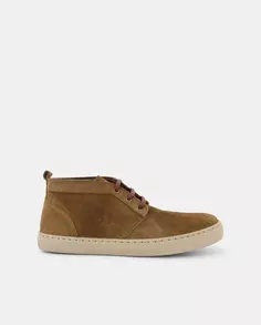 Мужские ботинки на шнурках из стираной замши Dustin, коричневый