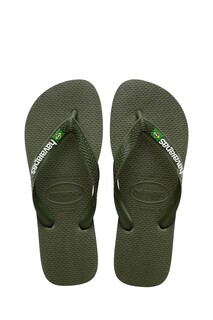 Шлепанцы с логотипом бразильского флага Havaianas, зеленый