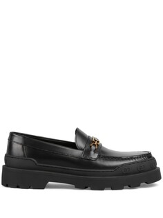 Лоферы с логотипом Interlocking G Gucci, черный