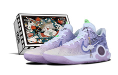 Баскетбольные кроссовки KD Trey 5 IX Vintage Men Low-top White/фиолетовый/желтый Nike