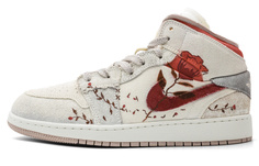 Баскетбольные кроссовки Air 1 Vintage Men Mid-Top бежевый/красный Jordan