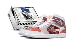 Баскетбольные кроссовки Air 1 Vintage Men Mid-Top серый/красный/бежевый Jordan