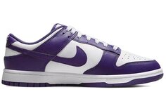 Кроссовки для скейтбординга Dunk мужские низкие фиолетовый/белый Nike
