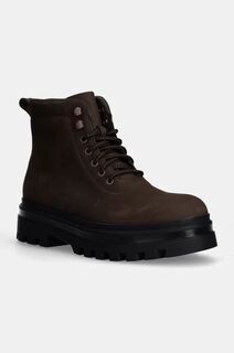 Ботинки из нубука Calvin Klein Jeans LUGGED LACEUP BOOT OXF HIKING NB, коричневый
