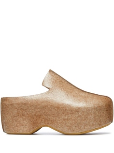 JW Anderson клоги на платформе, коричневый