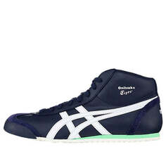 Кроссовки Onitsuka Tiger Mexico Mid Runner Dark Blue White Green, белый