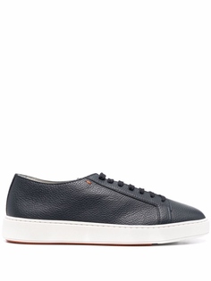 Santoni кожаные кеды, синий
