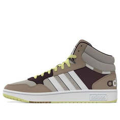 Кроссовки neo hoops 3.0 mid Adidas, коричневый