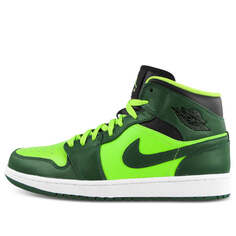 Кроссовки 1 средние Air Jordan, зеленый