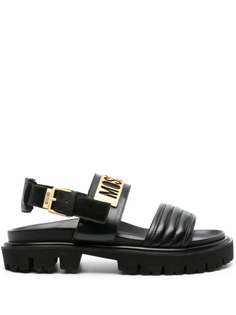 Moschino массивные сандалии с логотипом, черный