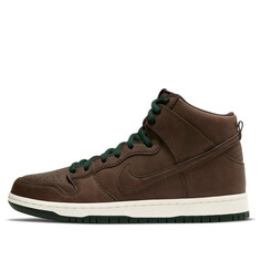 Кроссовки sb dunk высокие Nike, коричневый