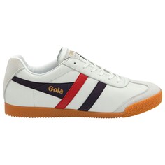 Кроссовки Gola Harrier Leather, цвет Off White/Navy/Burgundy