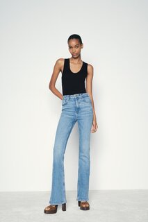 Кожаные сандалии на платформе ZARA, коричневый