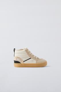 Классические высокие кроссовки ZARA, белый