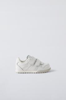 Кожаные кроссовки ZARA, белый