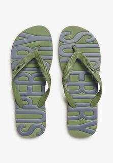 Сандалии с Т-образной застежкой Superdry, оливковый