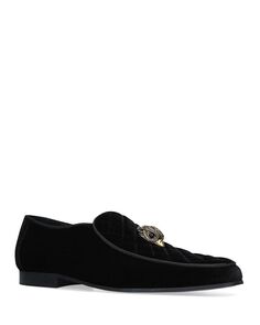 Мужские стеганые бархатные слипоны KURT GEIGER LONDON Hugh Eagle Head, черный