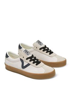 Мужские спортивные низкие кроссовки Vans, слоновая кость/кремовый