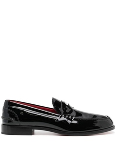 Лакированные пенни-лоферы Christian Louboutin, черный