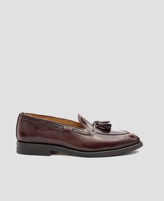 Мужские лоферы из кожи бордового цвета Mr. Mac Shoes, бордо