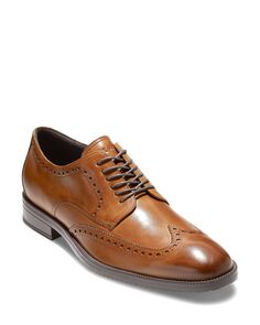 Мужские оксфорды Cole Haan Modern Essentials со шнуровкой и кончиками крыльев, коричневый