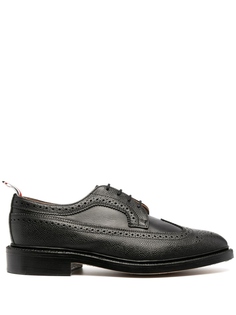 Броги Longwing из зернистой кожи Thom Browne, черный