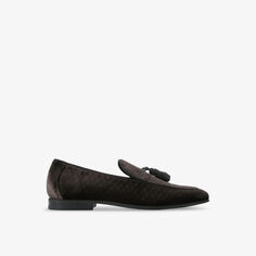 Стеганые бархатные мокасины с кисточками Henry Kurt Geiger London, коричневый