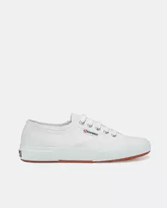 Низкие кроссовки-шлемы из парусины с логотипом и резиновой подошвой Superga, белый