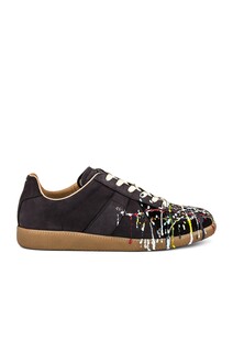 Кроссовки мужские Replica Sneakers Maison Margiela, цвет Black & Paint
