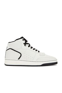 Кроссовки среднего размера SL80 Cuir Meridiano Graine Saint Laurent, белый