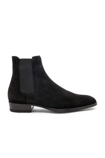 Замшевые ботинки челси Wyatt 30 Saint Laurent, черный