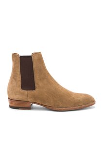 Замшевые ботинки челси Wyatt Saint Laurent, цвет Light Cigar