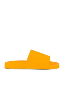 Сандалии-слайдеры Bottega Veneta, цвет Tangerine