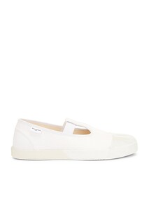 Кроссовки On The Deck Tabi Mary Jane Maison Margiela, цвет White & Mat Bianchetto