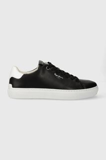 Кожаные кроссовки PMS00007 Pepe Jeans, черный