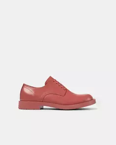 Кожаные блютеры унисекс с кружевной застежкой в ​​тон camperlab, красный