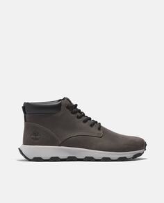 Мужские серые кожаные ботинки Timberland, серый