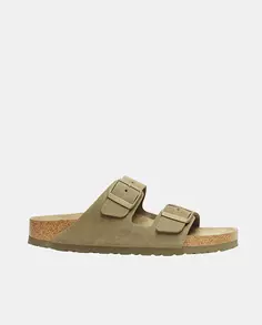Мужские сандалии из замши цвета хаки Birkenstock, цвет Kaki
