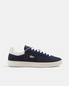 Мужские кроссовки Baseshot из премиальной замши Lacoste, темно-синий