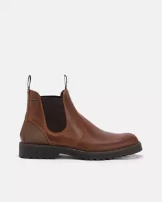 Кожаные ботильоны на резинке Barbour, цвет Marrón Caramelo
