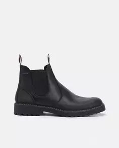 Кожаные ботильоны на резинке Barbour, черный