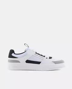 Мужская спортивная обувь из технической ткани, сетки и замши Armani Exchange, белый