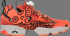 Кроссовки keith haring x instapump fury orange black Reebok, апельсин