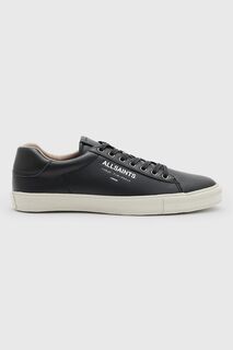Кожаные спортивные кроссовки с логотипом Allsaints, черный